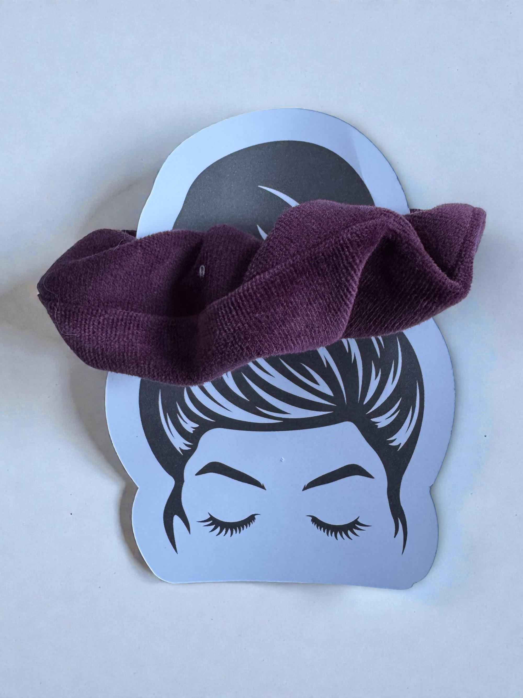 Hår scrunchie - Dyp plomme