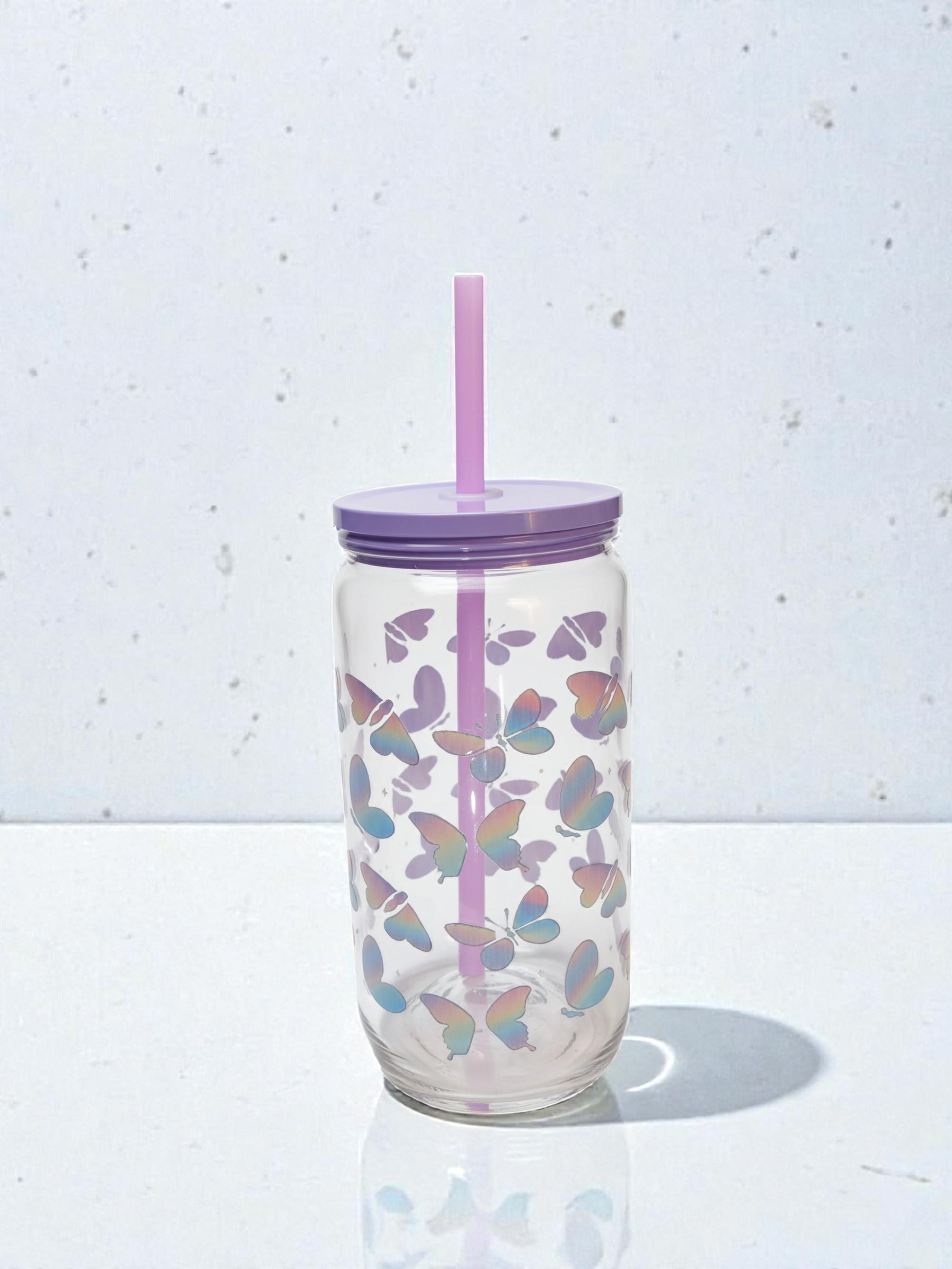 Hardplast glass sommerfugler